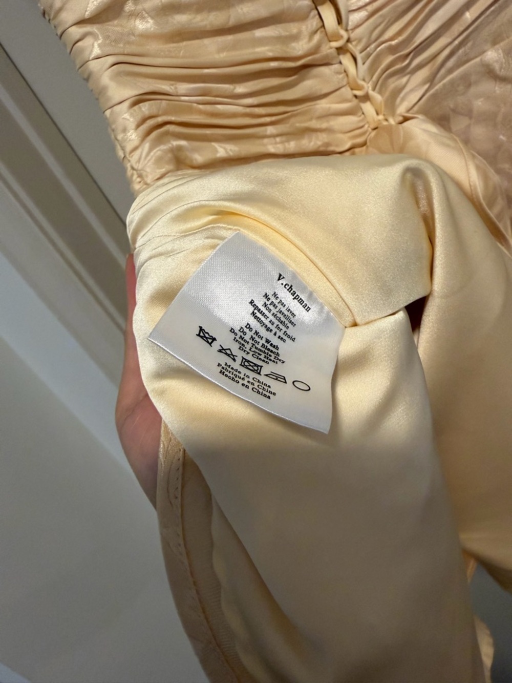 V. Chapman The Ellerie Dress Butter Yellow Baroque Floral Size 2 NEW! With tags! - Picture 12 of 13